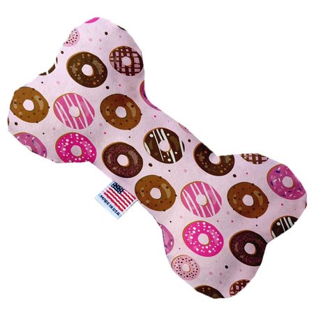 MIRAGE PET PRODUCTS Pink Donuts 8 in. Stuffing Free Bone Dog Toy 1131-SFTYBN8